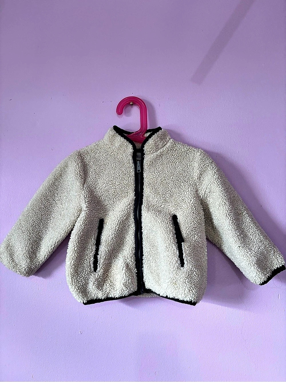Gymboree Sherpa Zip Jacket White, 18-24 Months